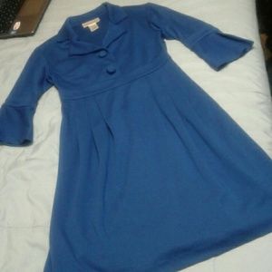 Chadwick's Royal Blue Dress Flutter Sleeve 2P